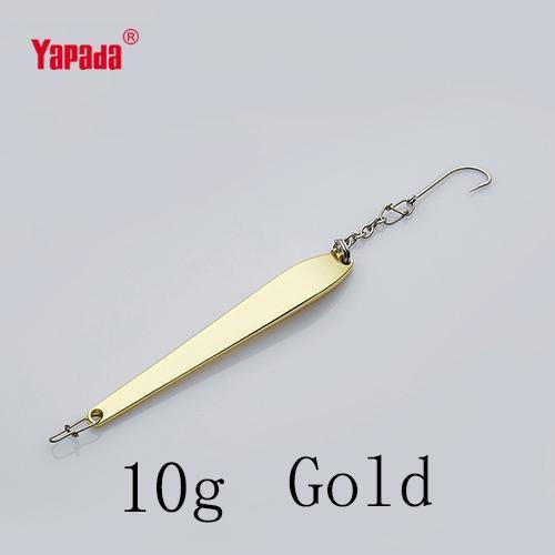 Yapada Ice Fishing 507 Chopsticks 10G /14G Bkk Hook 73Mm/82Mm Multicolor Metal-Jigging Spoons-Bargain Bait Box-Gold 10g-Bargain Bait Box