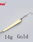 Yapada Ice Fishing 507 Chopsticks 10G /14G Bkk Hook 73Mm/82Mm Multicolor Metal-Jigging Spoons-Bargain Bait Box-Gold 14g-Bargain Bait Box