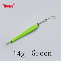 Yapada Ice Fishing 507 Chopsticks 10G /14G Bkk Hook 73Mm/82Mm Multicolor Metal-Jigging Spoons-Bargain Bait Box-Green 14g-Bargain Bait Box