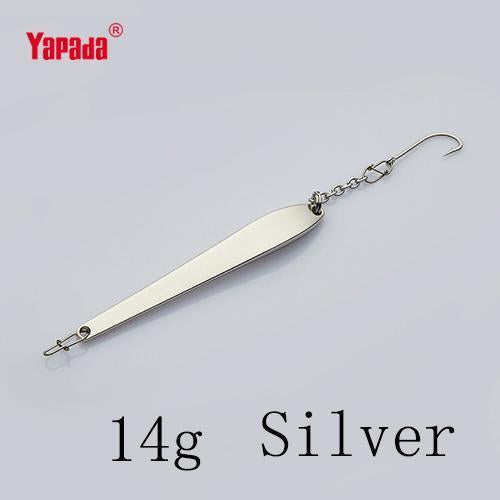 Yapada Ice Fishing 507 Chopsticks 10G /14G Bkk Hook 73Mm/82Mm Multicolor Metal-Jigging Spoons-Bargain Bait Box-Silver 14g-Bargain Bait Box