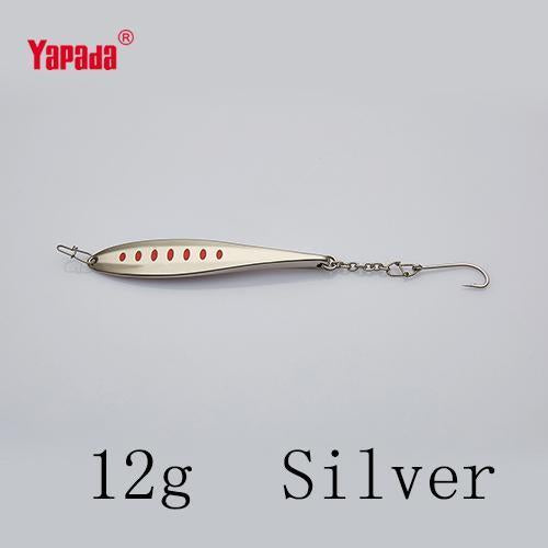 Yapada Ice Fishing 517 Paddle 12G 72X14X7Mm Bkk Hook Multicolor Metal Jigging-Jigging Spoons-Bargain Bait Box-Silver 12g-Bargain Bait Box