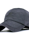 Yifei Thickening Warm Hat With Ear Flaps Men'S Genuine 100%Cotton Baseball Cap S-Hats-Bargain Bait Box-gray-Bargain Bait Box