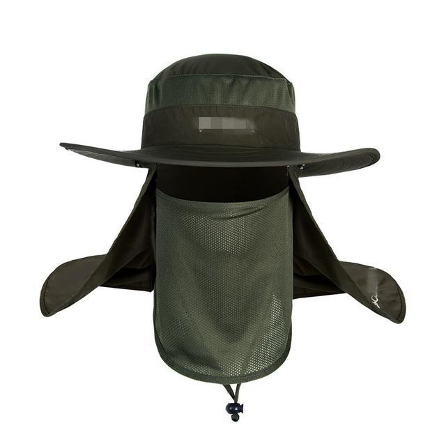 Yifei Wind-Proof Sun Hats Spf 30+ Uv Protection Fishing Hat Cap Waterproof Big-Hats-Bargain Bait Box-army green-Bargain Bait Box