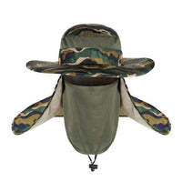 Yifei Wind-Proof Sun Hats Spf 30+ Uv Protection Fishing Hat Cap Waterproof Big-Hats-Bargain Bait Box-camouflage-Bargain Bait Box