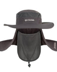 Yifei Wind-Proof Sun Hats Spf 30+ Uv Protection Fishing Hat Cap Waterproof Big-Hats-Bargain Bait Box-dark grey-Bargain Bait Box