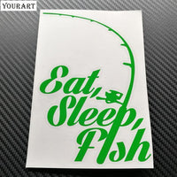 Yourart Car Styling Waterproof Vinyl Decal Stickers On Cars 15 Cm High Eat Sleep-Fishing Decals-Bargain Bait Box-Green-15CM High-Bargain Bait Box