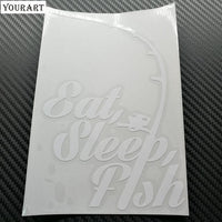 Yourart Car Styling Waterproof Vinyl Decal Stickers On Cars 15 Cm High Eat Sleep-Fishing Decals-Bargain Bait Box-White-15CM High-Bargain Bait Box