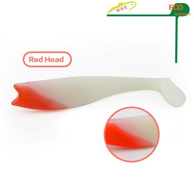 Zander Soft Fishing -14 Cm Shad With Paddle Tail Soft Bait #H0905-140-Unrigged Plastic Swimbaits-Bargain Bait Box-Red Head-Bargain Bait Box