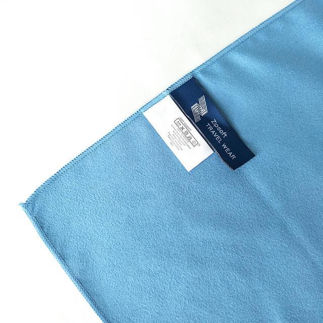 Zipsoft Beach Towel Microfiber Fabric Quick Drying S Sports Swimming Camping-Fishing Towels &amp; Wipes-Bargain Bait Box-Blue with mesh bag-35x75cm-Russia-Bargain Bait Box