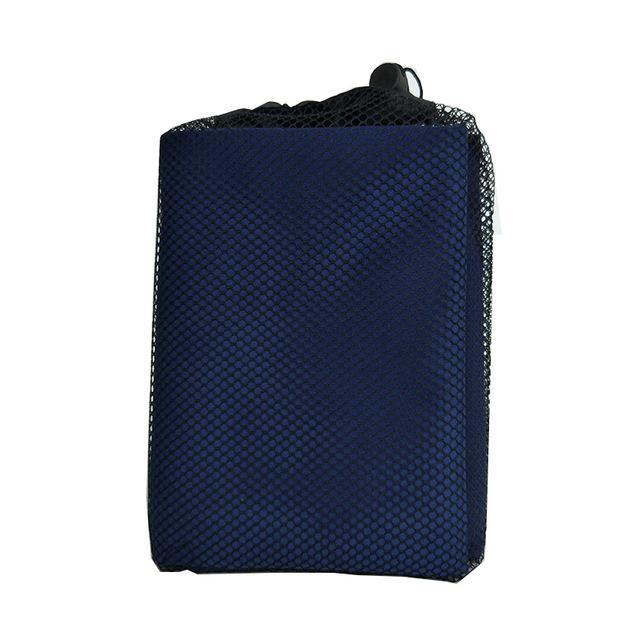 Zipsoft Beach Towel Microfiber Fabric Quick Drying S Sports Swimming Camping-Fishing Towels &amp; Wipes-Bargain Bait Box-Navy Blue mesh bag-35x75cm-Russia-Bargain Bait Box