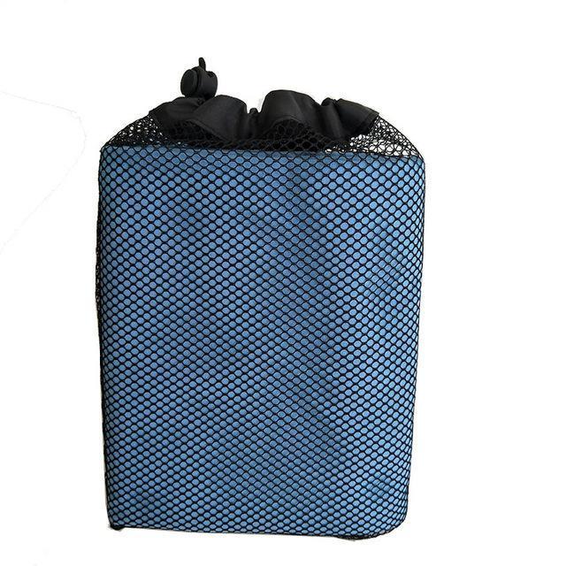 Zipsoft Beach Towel Microfiber Fabric Quick Drying S Sports Swimming Camping-Fishing Towels &amp; Wipes-Bargain Bait Box-Sky Blue mesh bag-35x75cm-Russia-Bargain Bait Box