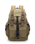 A++ Quality Outdoor Travel Luggage Army Bag Canvas Hiking Backpack-happiness bride-Khaki-Bargain Bait Box