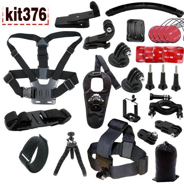 A9 For Gopro Accessories Set For Go Pro Hero 6 5 4 3 Kit Mount For Sjcam-Action Cameras-A9 Official Store-KT376-Bargain Bait Box