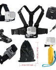 Accessories Set For Gopro Hero 5 For Yi 4K Chest Head Mount Strap Float Bobber-Action Cameras-Techlife Store-Kit 1-Bargain Bait Box