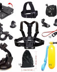 Accessories Set For Gopro Hero 5 For Yi 4K Chest Head Mount Strap Float Bobber-Action Cameras-Techlife Store-Kit 4-Bargain Bait Box