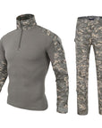 Acu Camo Tactical Military Airsoft Paintball Suit Uniform Pants With Knee Pads-Fishing Suits-Bargain Bait Box-Beige-S-Bargain Bait Box