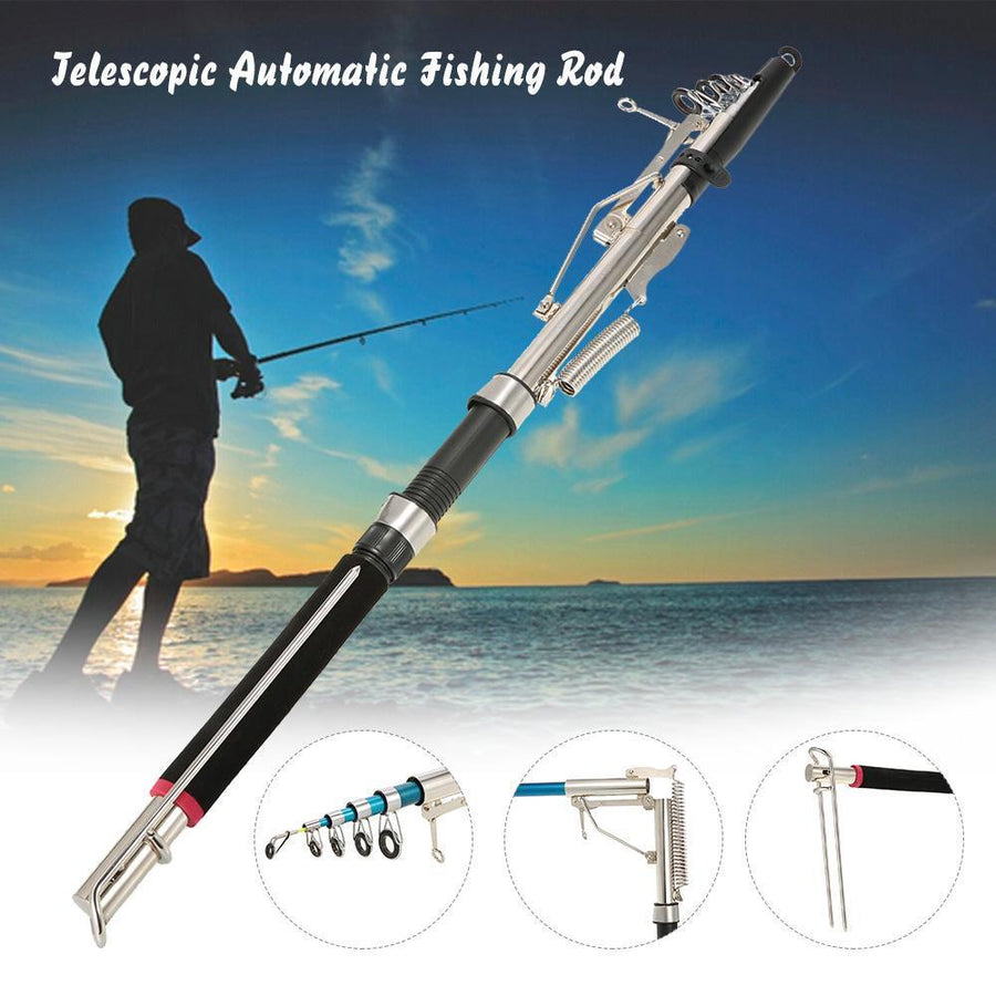 Adjustable Automatic 2.1/2.4/2.7M Telescopic Fishing Rod Sea Pool Fishing Pole +-Automatic Fishing Rods-TomTop-2.1 m-Bargain Bait Box