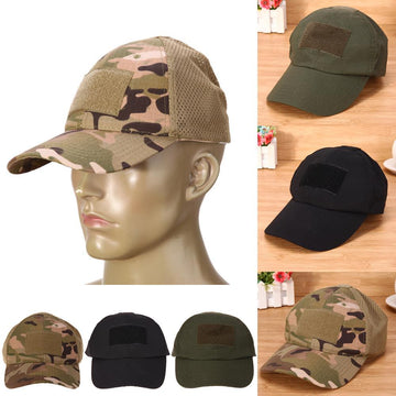 Adjustable Camouflage Unisex Tactical Hat Army Hiking Male Hats Summer Camping-easygoing4-Black-Bargain Bait Box