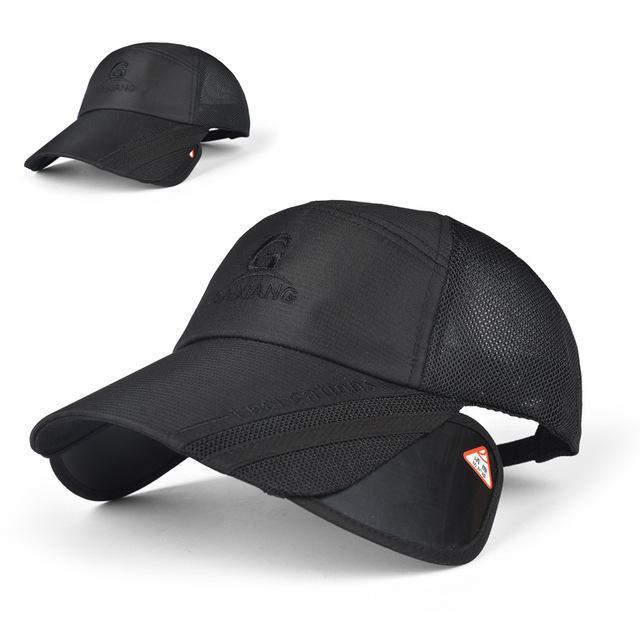 Adjustable Fishing Caps Outdoor Sports Men&#39;S Fishing Hats Travel Mountain-MoeTron Store-Black-Bargain Bait Box