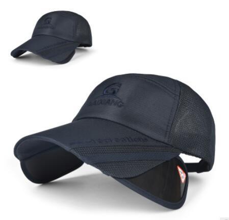 Adjustable Fishing Caps Outdoor Sports Men&#39;S Fishing Hats Travel Mountain-MoeTron Store-Navy-Bargain Bait Box
