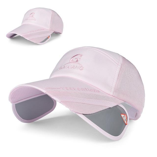 Adjustable Fishing Caps Outdoor Sports Men's Fishing Hats Travel Mountain Pink
