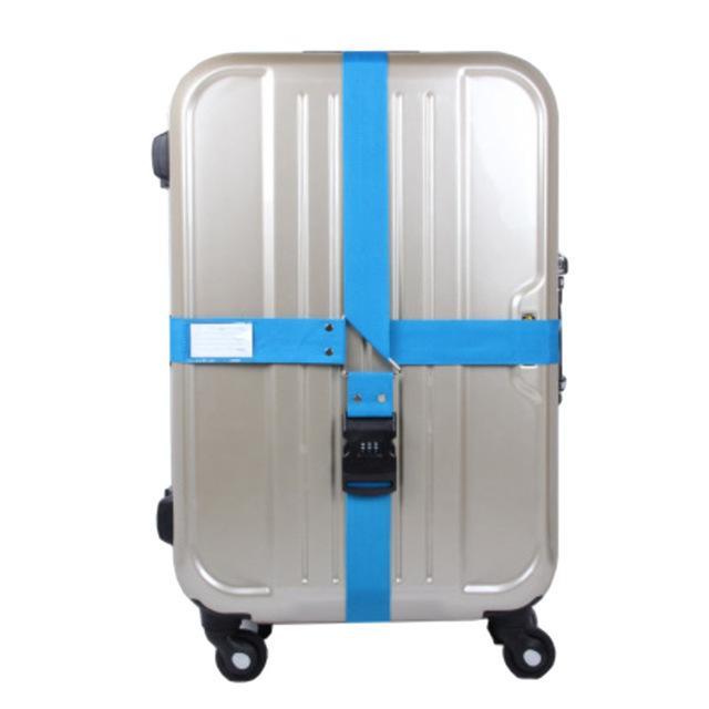 Adjustable Luggage Strap Password Lock Suitcase Strap Quick Release Travel-Live Beautiful-Blue-Bargain Bait Box