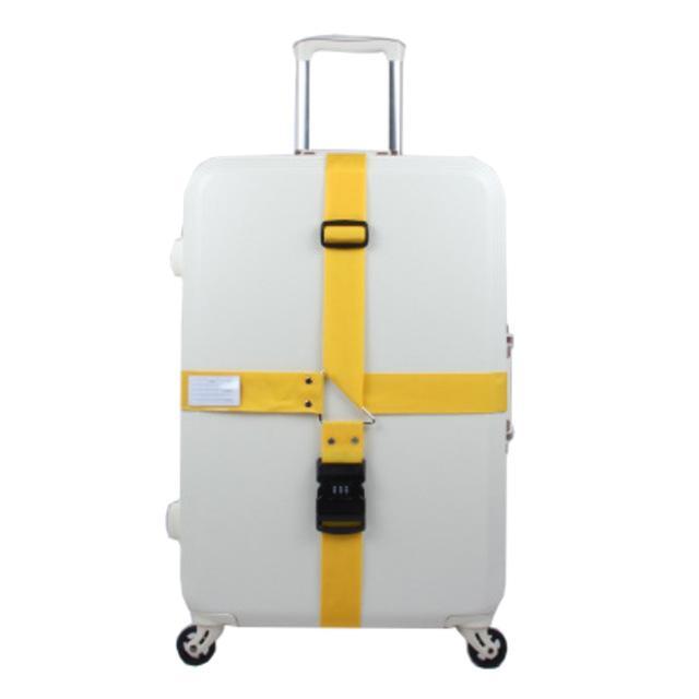 Adjustable Luggage Strap Password Lock Suitcase Strap Quick Release Travel-Live Beautiful-Yellow-Bargain Bait Box