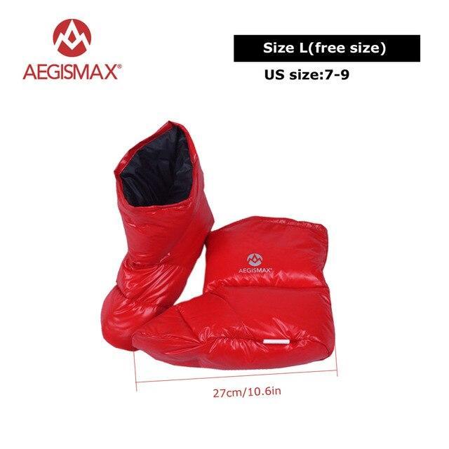 Aegismax Duck Down Slippers Shoes Bootees Boots Footwear Camping Feet Cover Warm-Sleeping Bags-YOUGLE store-L Red-Bargain Bait Box