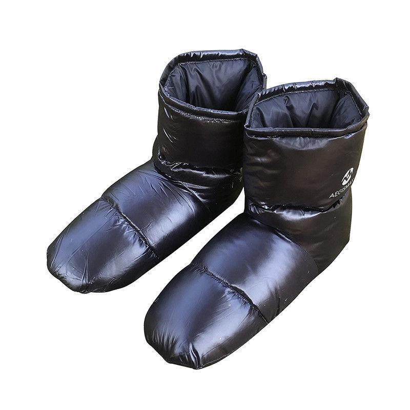 Aegismax Duck Down Slippers Shoes Bootees Boots Footwear Camping Feet Cover Warm-Sleeping Bags-YOUGLE store-M Blue-Bargain Bait Box