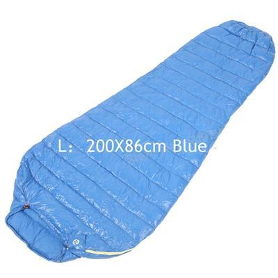 Aegismax M2 Lengthened Blue Wing Mummy Sleeping Bag Ultralight White Goose-Mount Hour Outdoor Co.,Ltd store-200X86cm Blue L-Bargain Bait Box
