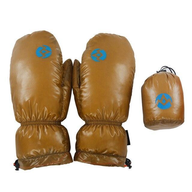 Aegismax Unisex Winter Warm Waterproof Nylon 95% White Goose Down Gloves-Hiking Gloves-YOUGLE store-Gold-Bargain Bait Box