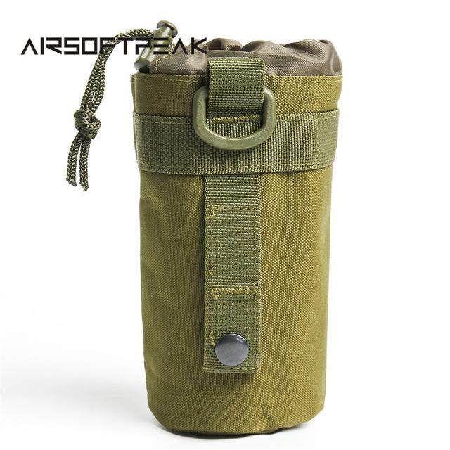 Airsoftpeak Tactical Water Bottle Pouch Outdoor Camping Hiking Kettle Pouch-AirsoftPeak-Olive Drab-Bargain Bait Box