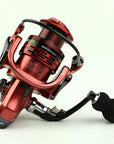 All-Metal Arm 13+1Bb Spinning Fishing Reel Eva Handle Fishing Reels 3 Colors-DAGEZI Store-Red-1000 Series-Bargain Bait Box