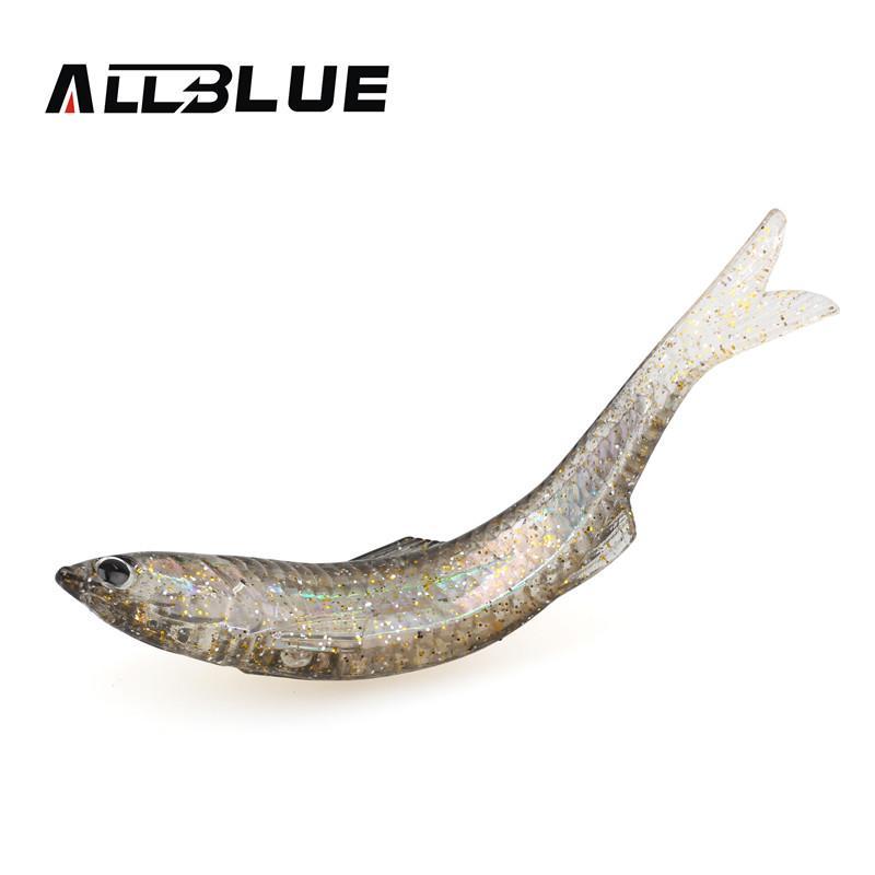 Allblue 2Pcs/Lot 12.5G/13.5Cm Soft Bait Fishing Lure Shad Silicone Bass Flexible-allblue Official Store-Grey-Bargain Bait Box