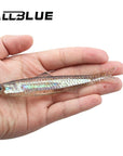 Allblue 2Pcs/Lot 12.5G/13.5Cm Soft Bait Fishing Lure Shad Silicone Bass Flexible-Unrigged Plastic Swimbaits-allblue Official Store-Grey-Bargain Bait Box