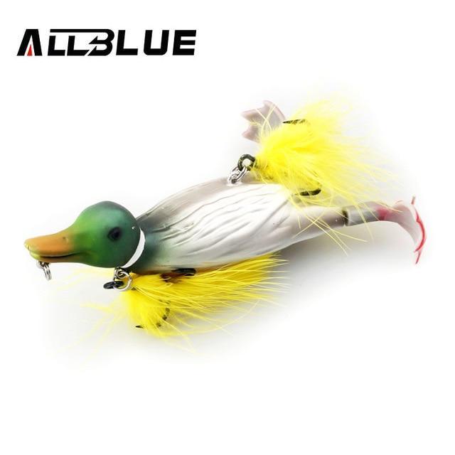 Allblue 3D Stupid Duck Topwater Fishing Lure Floating Artificial Bait Plopping-Fishing Lures-allblue Official Store-Color D-Bargain Bait Box