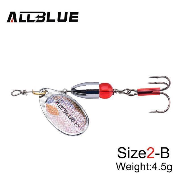 Allblue 5Pcs/Lot 2# 3# 4# Metal Bullet Spinner Bait Fishing Lure Longcast For-allblue Official Store-Size2 B-Bargain Bait Box