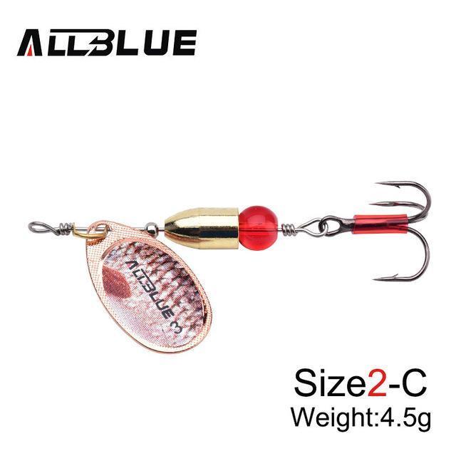 Allblue 5Pcs/Lot 2# 3# 4# Metal Bullet Spinner Bait Fishing Lure Longcast For-allblue Official Store-Size2 C-Bargain Bait Box