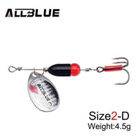 Allblue 5Pcs/Lot 2# 3# 4# Metal Bullet Spinner Bait Fishing Lure Longcast For-allblue Official Store-Size2 D-Bargain Bait Box