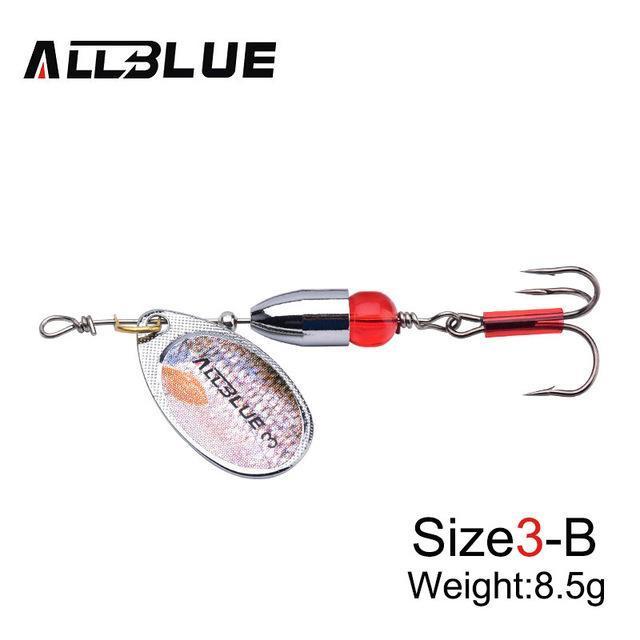 Allblue 5Pcs/Lot 2# 3# 4# Metal Bullet Spinner Bait Fishing Lure Longcast For-allblue Official Store-Size3 B-Bargain Bait Box
