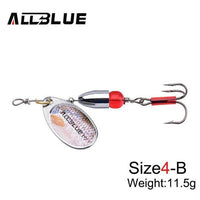 Allblue 5Pcs/Lot 2# 3# 4# Metal Bullet Spinner Bait Fishing Lure Longcast For-allblue Official Store-Size4 B-Bargain Bait Box