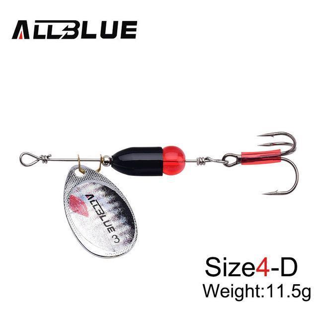 Allblue 5Pcs/Lot 2# 3# 4# Metal Bullet Spinner Bait Fishing Lure Longcast For-allblue Official Store-Size4 D-Bargain Bait Box
