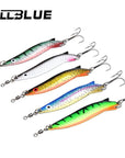 Allblue 5Pcs/Lot Metal Fishing Lure 19.3G 90Mm Multi Colors Spoon Lure Hard-allblue Official Store-Bargain Bait Box