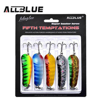 Allblue 5Pcs/Lot Metal Fishing Lure 21G Multi Colors Spoon Lure Hard Bait-allblue Official Store-Bargain Bait Box