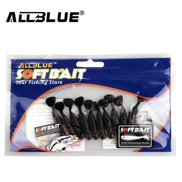 Allblue Classic Flexible Soft Lures 43Mm/1.7G 10Pcs/Lot Swimbaits Fishing-allblue Official Store-Black-Bargain Bait Box