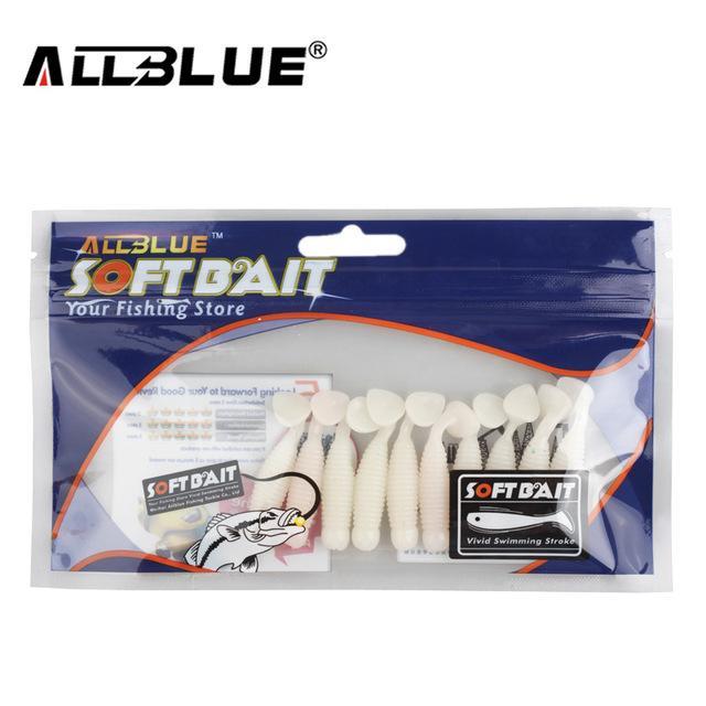 Allblue Classic Flexible Soft Lures 43Mm/1.7G 10Pcs/Lot Swimbaits Fishing-allblue Official Store-Luminous-Bargain Bait Box
