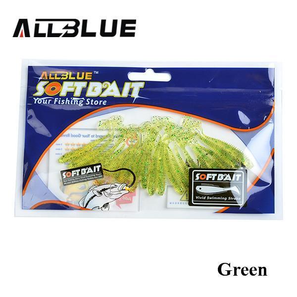 Allblue Classic Flexible Soft Lures 5Cm /0.55G 20Pcs/Lot Swimbaits Artificial-allblue Official Store-Green-Bargain Bait Box