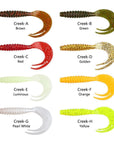Allblue Creek Single Tail Soft Bait 3.2G/82Mm 8Pcs/Lot Biforked Grubs Silicone-allblue Official Store-Color A-Bargain Bait Box