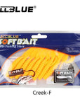 Allblue Creek Single Tail Soft Bait 3.2G/82Mm 8Pcs/Lot Biforked Grubs Silicone-allblue Official Store-Color F-Bargain Bait Box