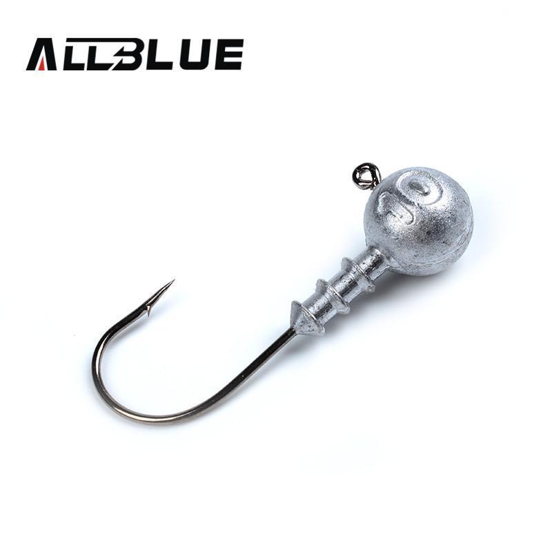 Allblue Exposed Lead Jig Head 3.5G 5G 7G 10G Barbed Hook 10Pcs/Lot Soft Lure-allblue Official Store-3g 10pcs-Bargain Bait Box